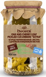 Огурцы Dworek марин. Экстра с дубовым и вишневым листом 0.900 ст/б (х8)