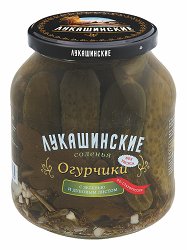 Огурчики Лукашинские СОЛЁНЫЕ по-старорус. с дуб. листом 670гр.