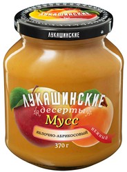 Мусс Лукашинские яблочно-абрикосовый Нежный 370г NEW