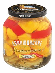 Патиссоны Лукашинские марин. с яблоками и сл. перцем 670г.
